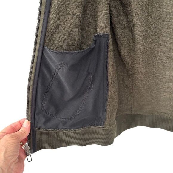 Lululemon Engineered Warmth Merino Wool Blend Jacket Dark Olive Size Large - Picture 7 of 12